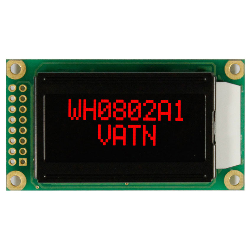 8 Character x 2 Line VATN LCD